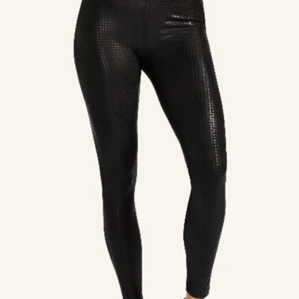 Peloton Show Up Digital Foil High Waist Black and Gray Activewear Leggings Sz M